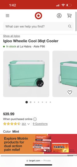 Igloo Wheelie Cool 38qt Cooler : Target