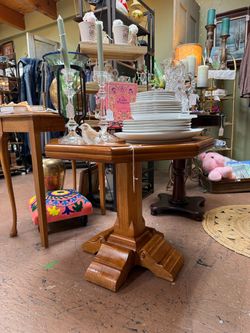 Wood end table