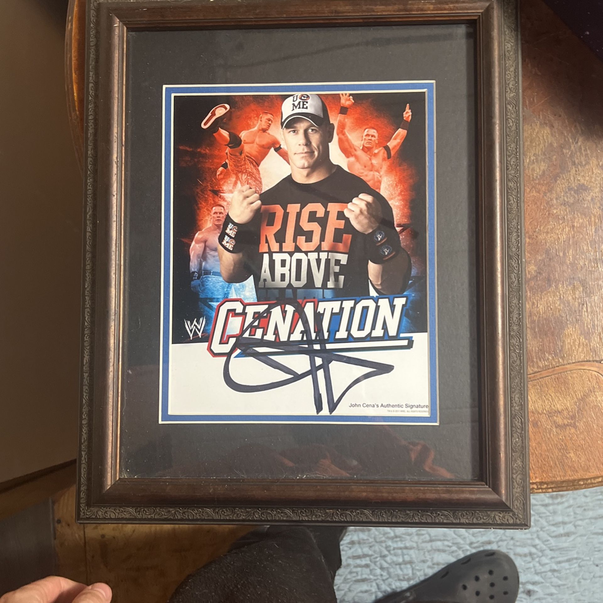 Framed John Cena Autographed Photo