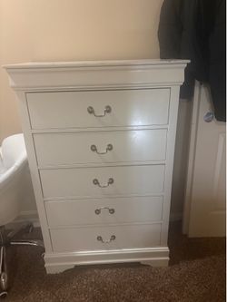 White dresser and side table