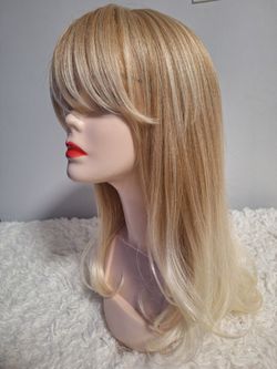 Human Hair Blend Wig 