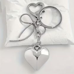 Brand New Romantic Heart & Bow Keychain , Bag’ Charm