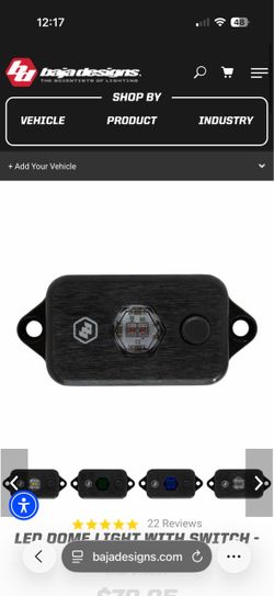 Baja Designs LED Dome Light with Switch RED