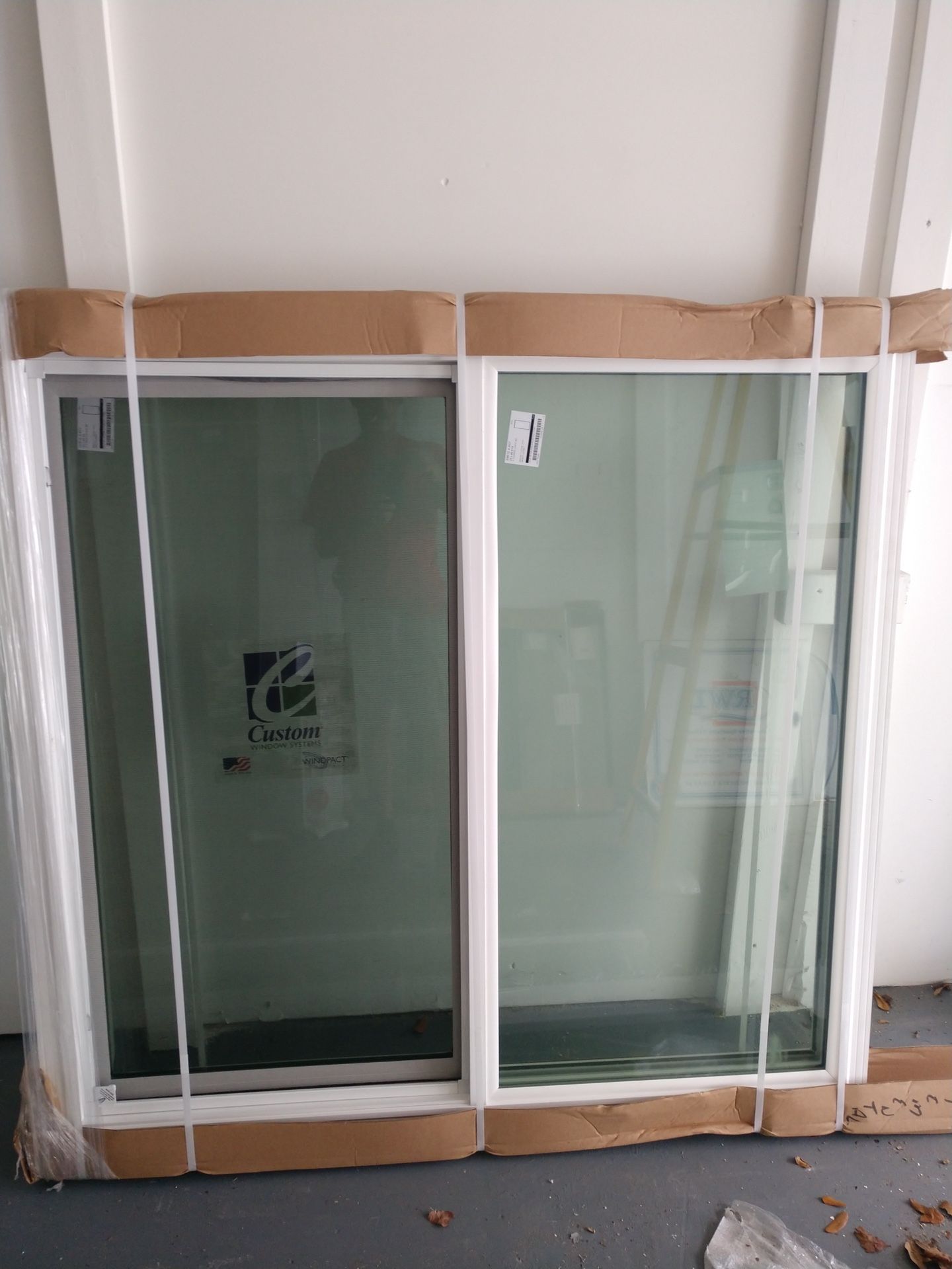 Custom Window Systems white impact vinyl window, 52x49 1/2