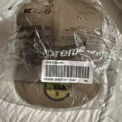 Supreme tan hat (new) Size 8