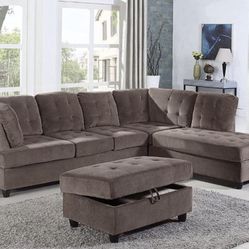 New Sectional And Ottoman 
