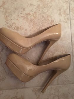 Nude pumps. Never worn