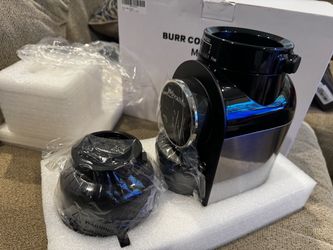 Electric Coffee Grinder Touchscreen 2-14 Cup Conical Burr Coffee Grinder with 25 Grinding Settings Cleaning Brush Grindable Espresso Drip Coffee Frenc