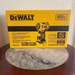 New Dewalt 3/8” Compact Impact Wrench with hog ring anvil (tool only) 20V
