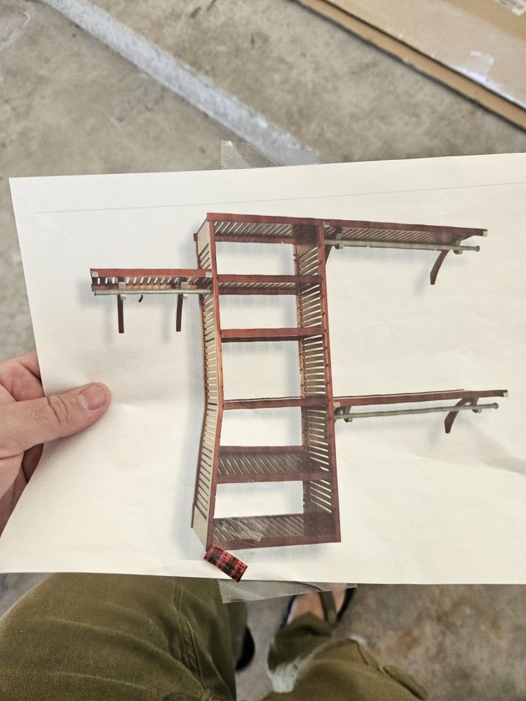 Cherry Wood Closet Organizer