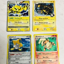 Pokémon Cards Electivire,Arcanine,Jirachi,