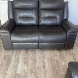 Black Leather Lovers Seat