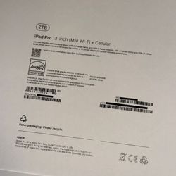 iPad Pro 13-inch (M5) 2 TB Unlocked New Sealed