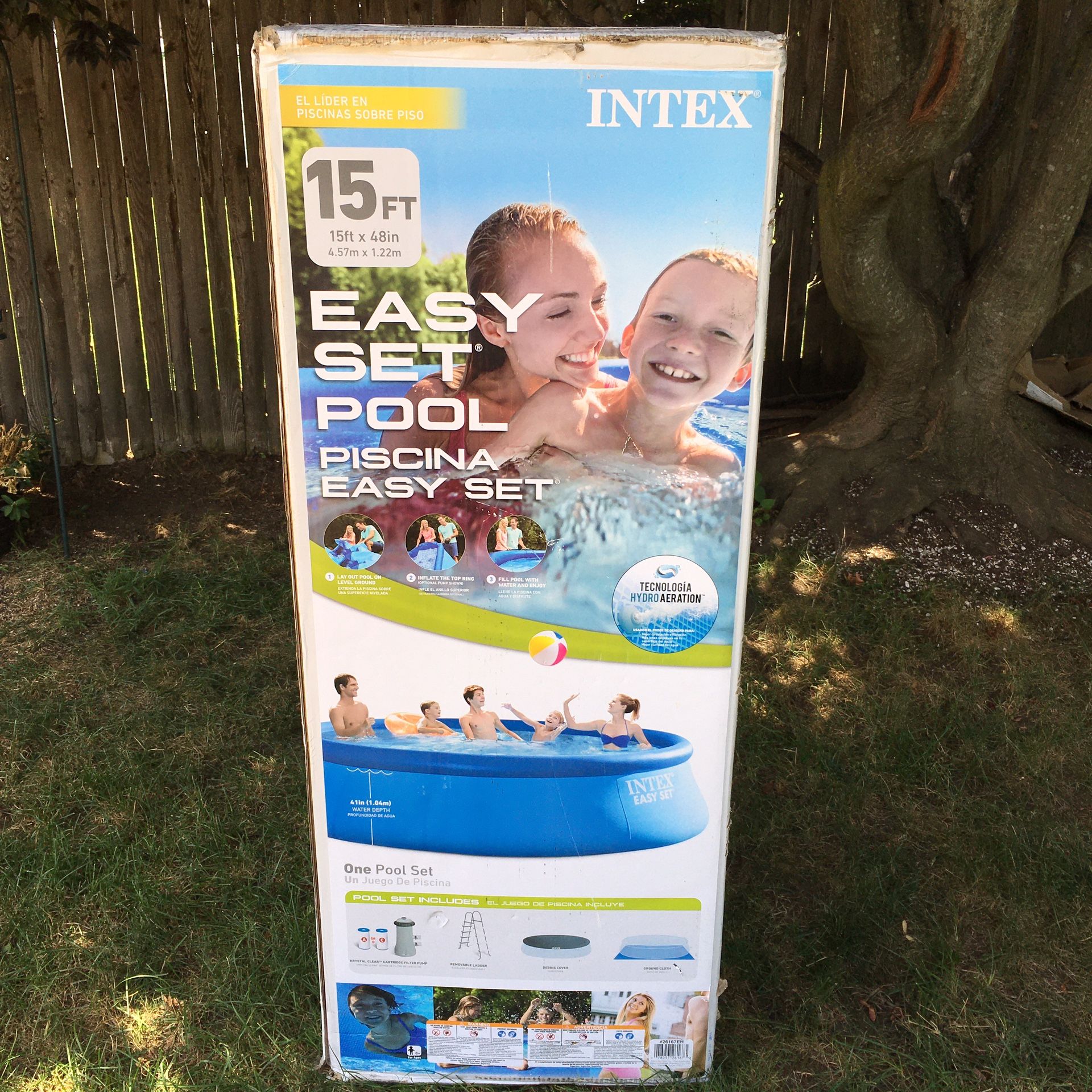 Intex 15 Foot (15’x48”) Quick Set Above Ground Swimming Pool