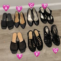 Black Shoes Size 8 $20 each Or $125 Bundle Price