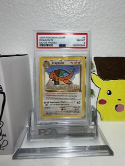 1999 POKEMON GAME MOVIE PROMO #5 DRAGONITE PSA 8