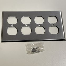 Stainless steel outlet 4 gang Wall Plate