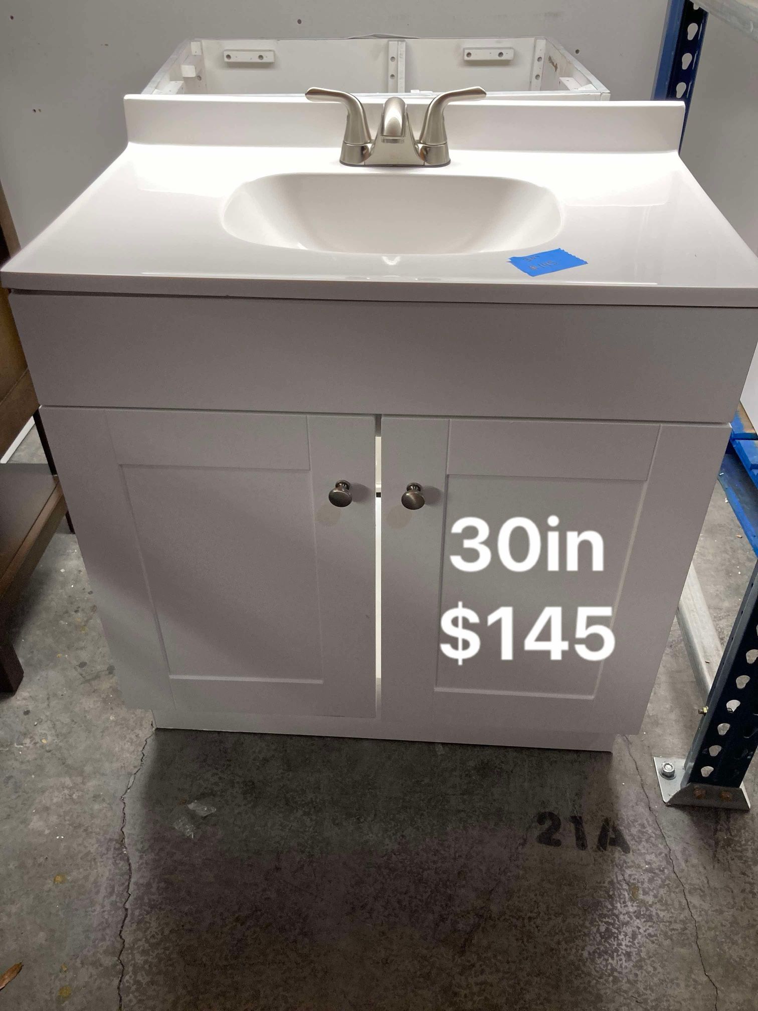 30in Bathroom Vanity With Top And Faucet