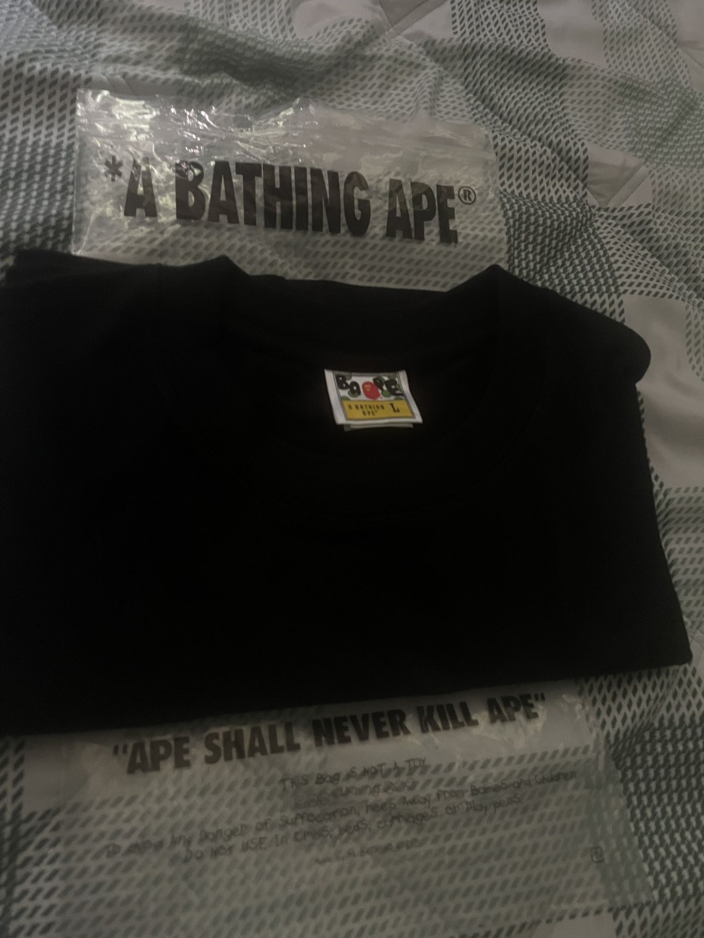 Mens Black Bape T-ee