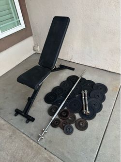 Yes4All Adjustable Dumbbells 200 lb Dumbbell Weights plus 5ft bar and adjustable bench