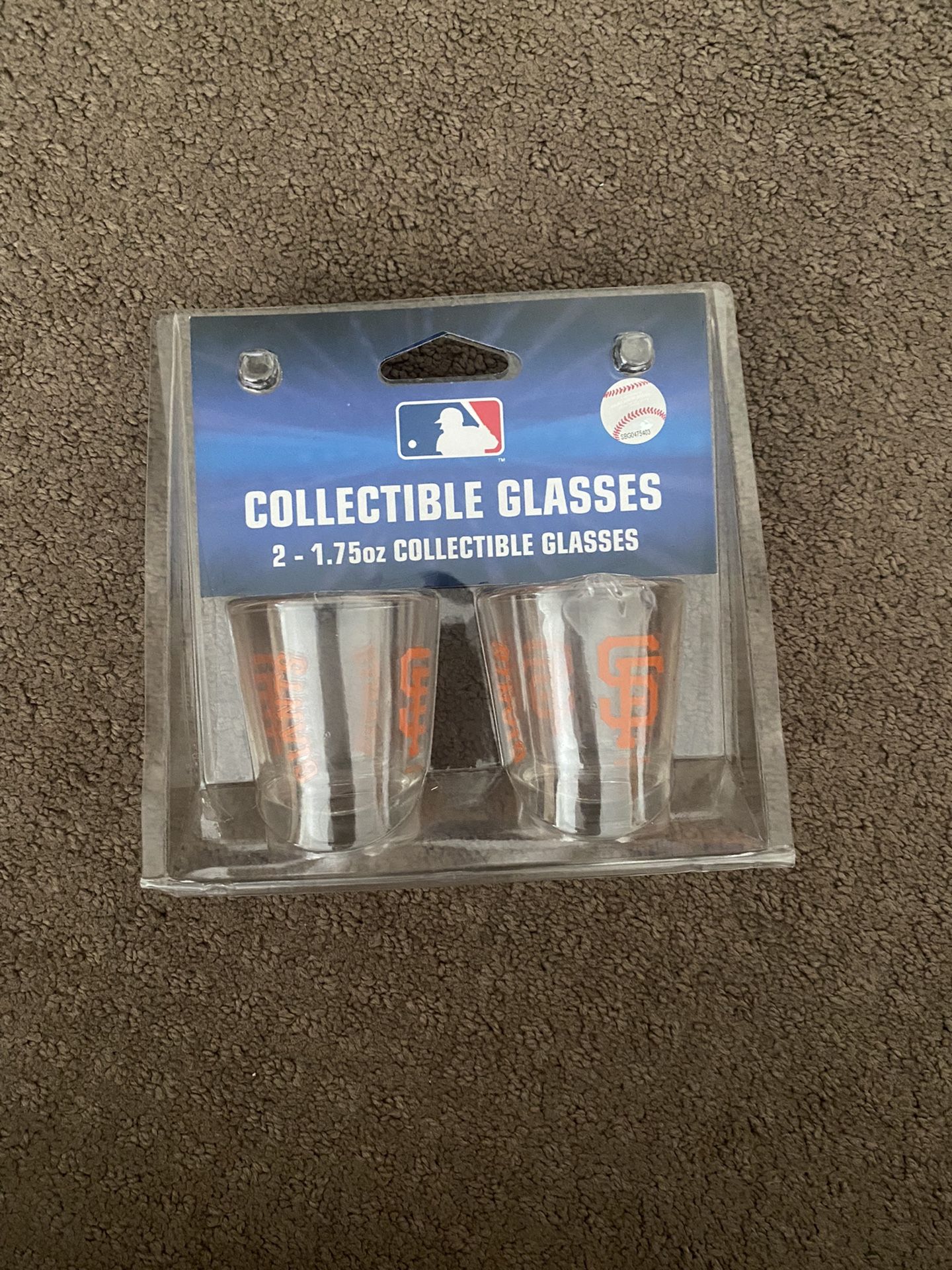 New MLB San Francisco Giants shot glass COLLECTIBLE GLASSES 2 NEW 1.75oz.