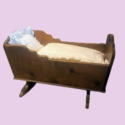 Vintage/Antique Wooden Doll Cradle 