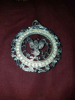Silver-toned American Eagle Pendant