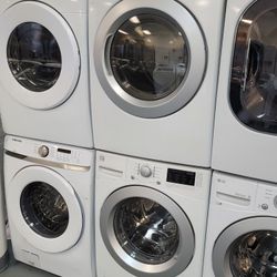 Kenmore Front Loading Washer And Stackable Gas Dryer Set 