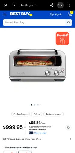 Breville the Smart Oven Pizzaiolo Brushed Stainless Steel BPZ820BSS1BUC1