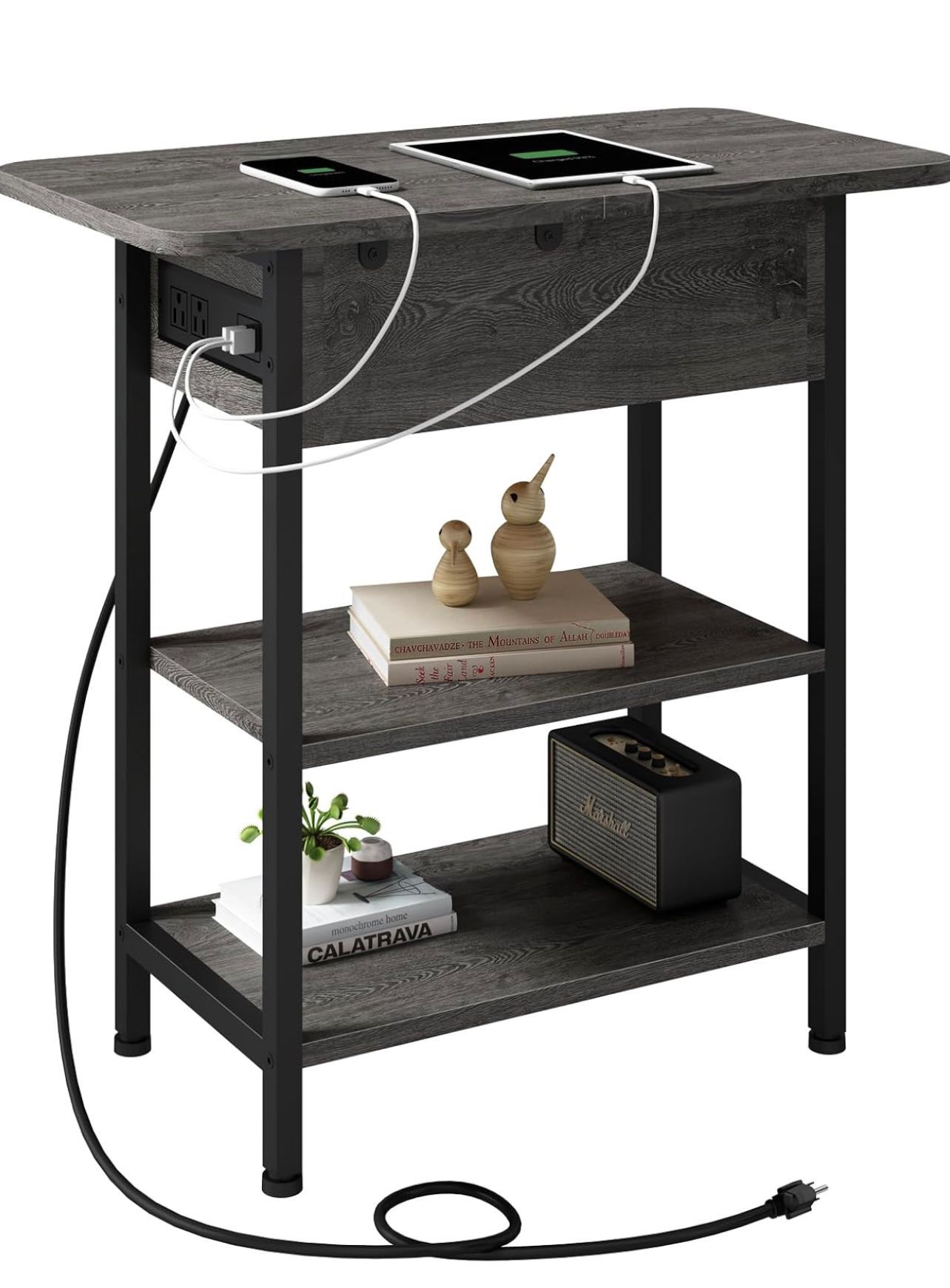 End Table with Charging Station