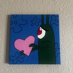 Plankton Heart canvas painting
