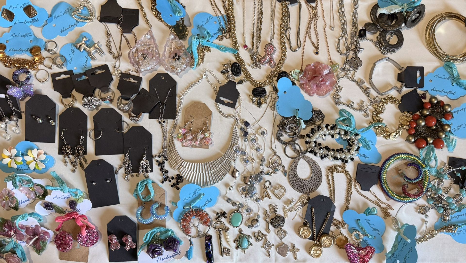 96 piece wearable Sterling and costume jewelry