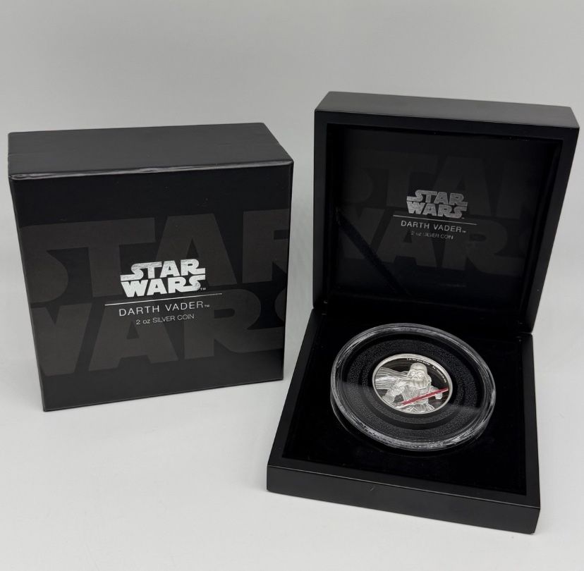 2017 Niue Proof Star Wars Darth Vader Ultra High Relief 2 oz Silver Coin