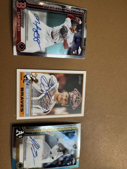 3 SIGNED BASEBALL CARDS