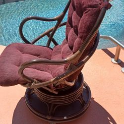 Boho chic bentwood rolling Chair $100 Chair and ottoman $200