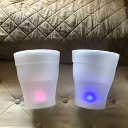 Set Of 2 Color Changing Planters 