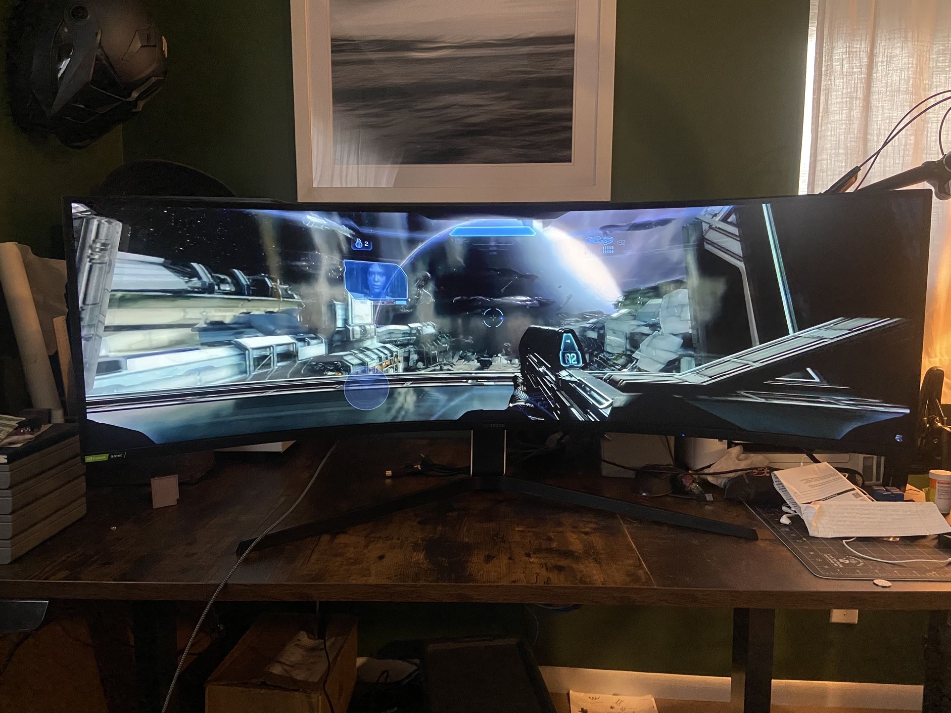 Samsung Odyssey G9 49” 240Hz Ultrawide + Ergotron LX Tall Arm