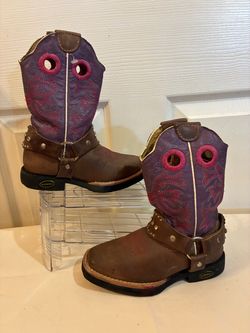 EL GENERAL Real Leather tri-color cowgirls Wenster boots size 9 1/2
