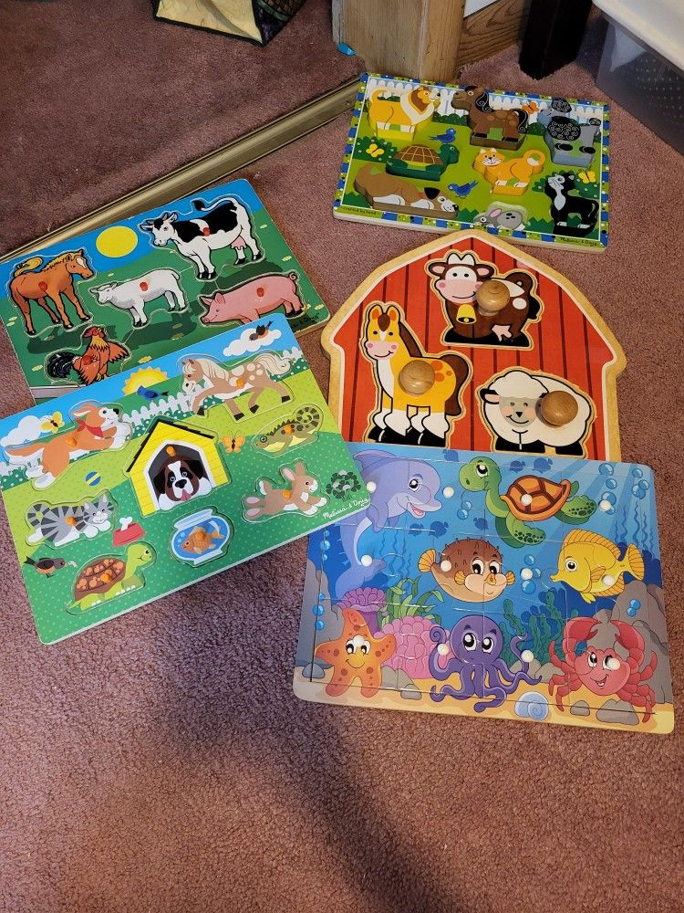 Kids puzzles bundle toddler baby Melissa & Doug