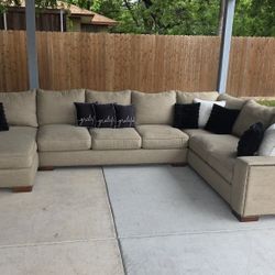 Beige Beautiful Sectional Couch 