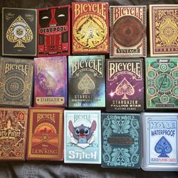 Card Collection 15 Packs Of Bicycle Playing Cards