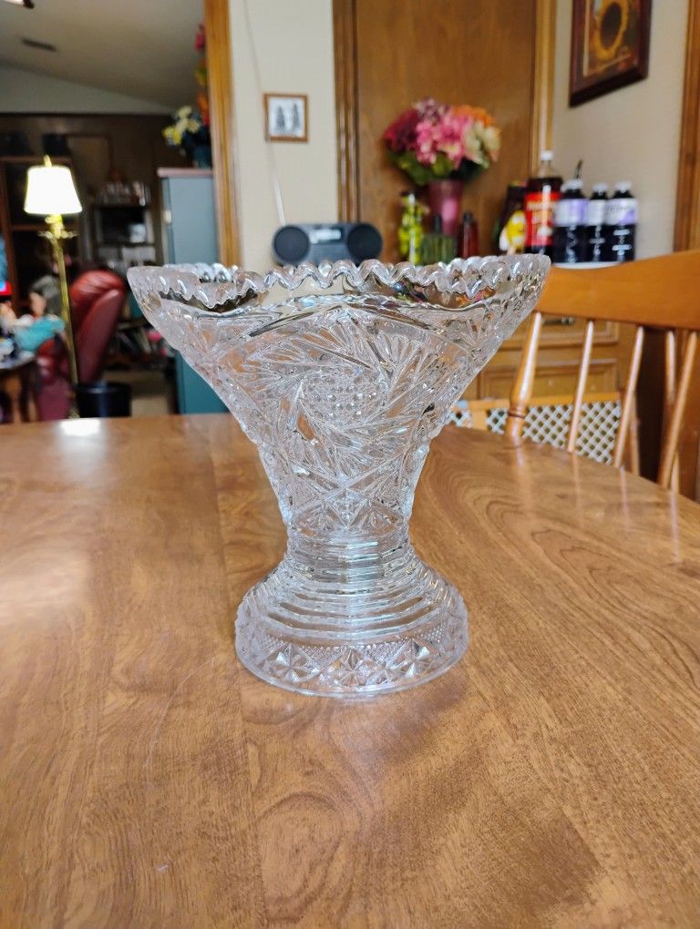 Pressed Glass Vintage Punch Bowl Stand 7x7