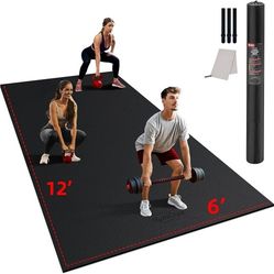 Gymcope Large High Density Extra Thick Exercise Mat For Home Workouts. 7×5