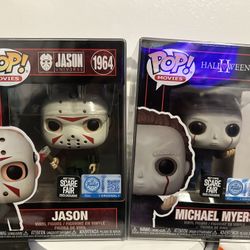 SCARE FAIR JASON & MICHAEL MYERS FUNKO POP HOT TOPIC EXCLUSIVE 