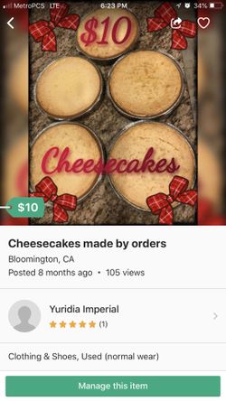 Chessecakes make your orders for thanksgiving