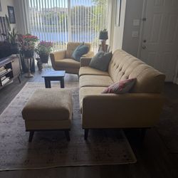 Sofa, Ottoman And Chair