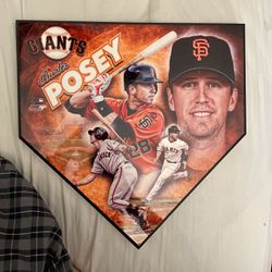 Buster Posey Plate Picture Plaque