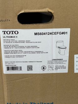 NEW Toto UltraMax II One-Piece Elongated Toilet 12” Rough-In