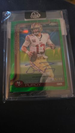 Brock Purdy Topps Chrome Autograph Card 25/99