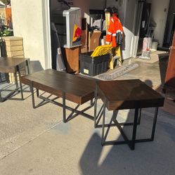 Coffee Table And 2 End Tables